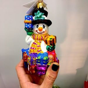 Christopher Radko Snowman’s Delivery Ornament